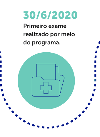 Primeiro exame realizado por meio do programa.